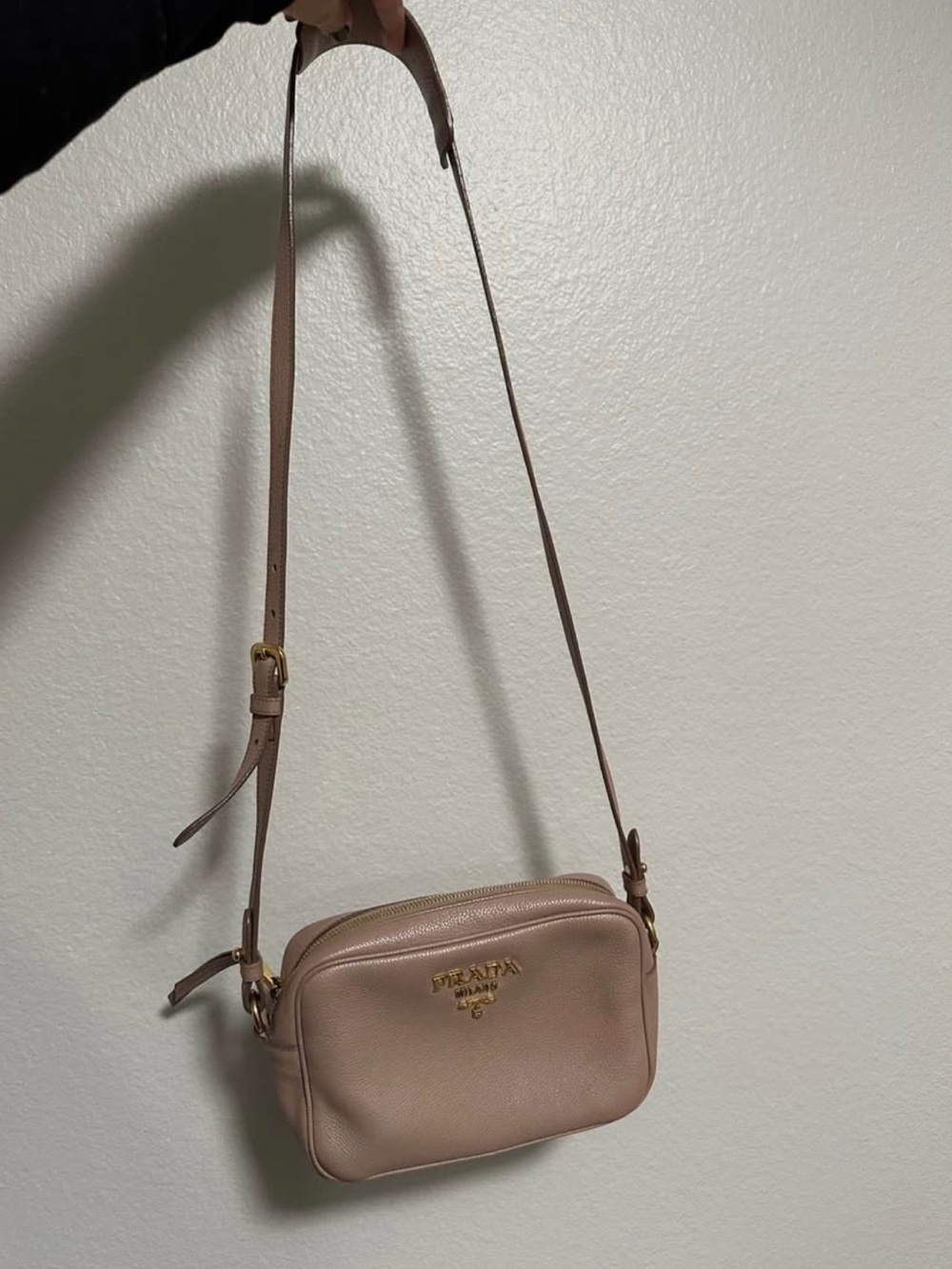 Prada Leather Camera Crossbody Bag